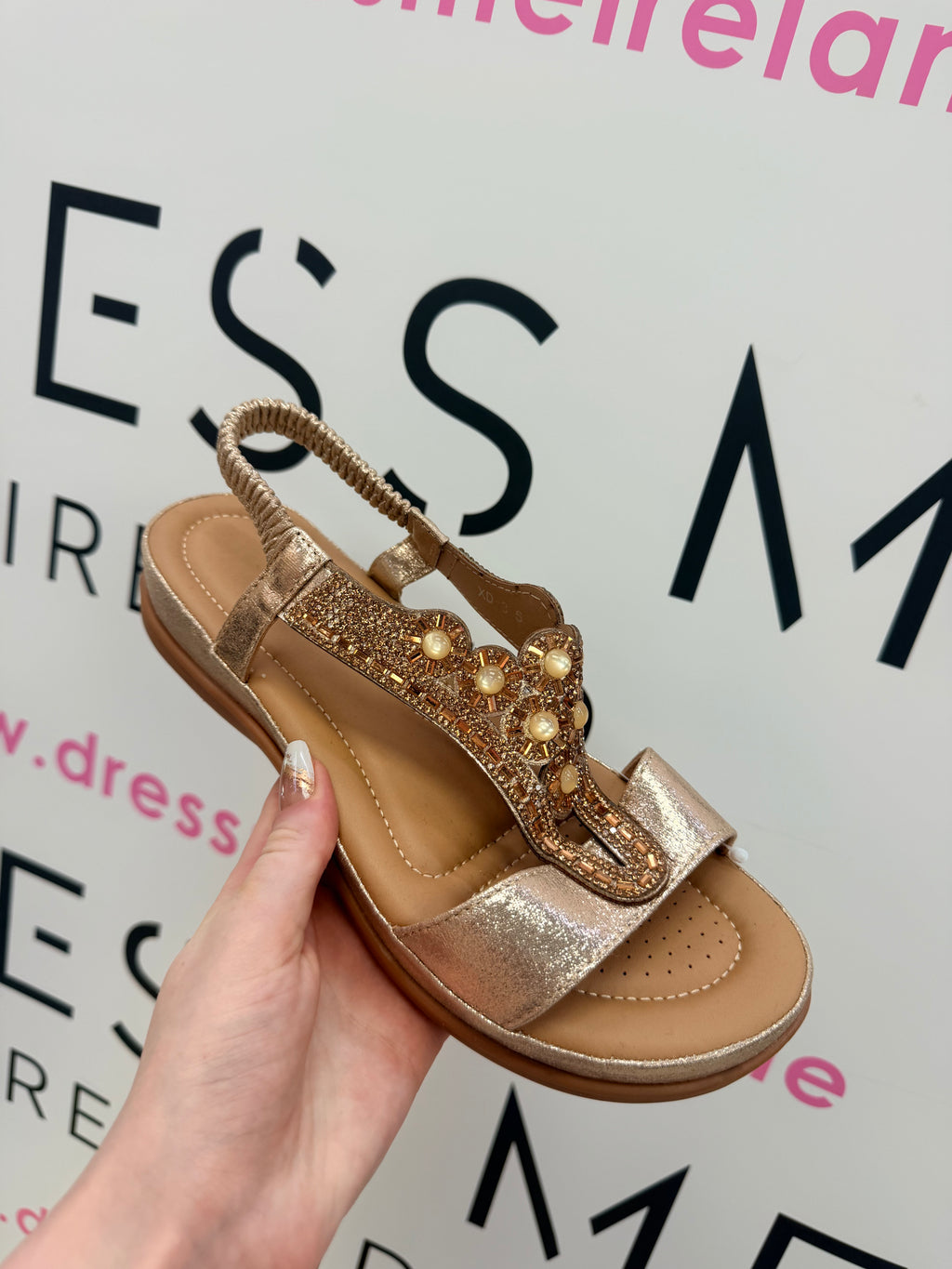 SHERRY SANDAL IN GOLD