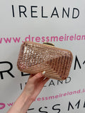 STAR CLUTCH BAG IN ROSE GOLD
