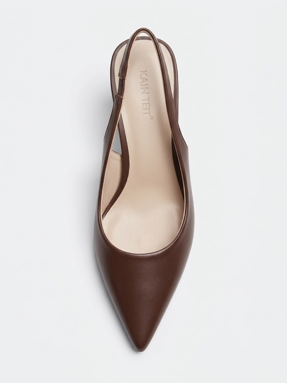 Vera Patent Slingback Heels – Brown