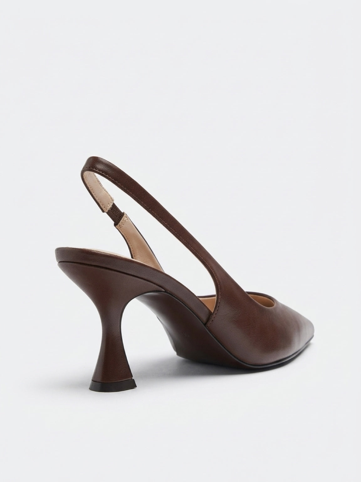 Vera Patent Slingback Heels – Brown