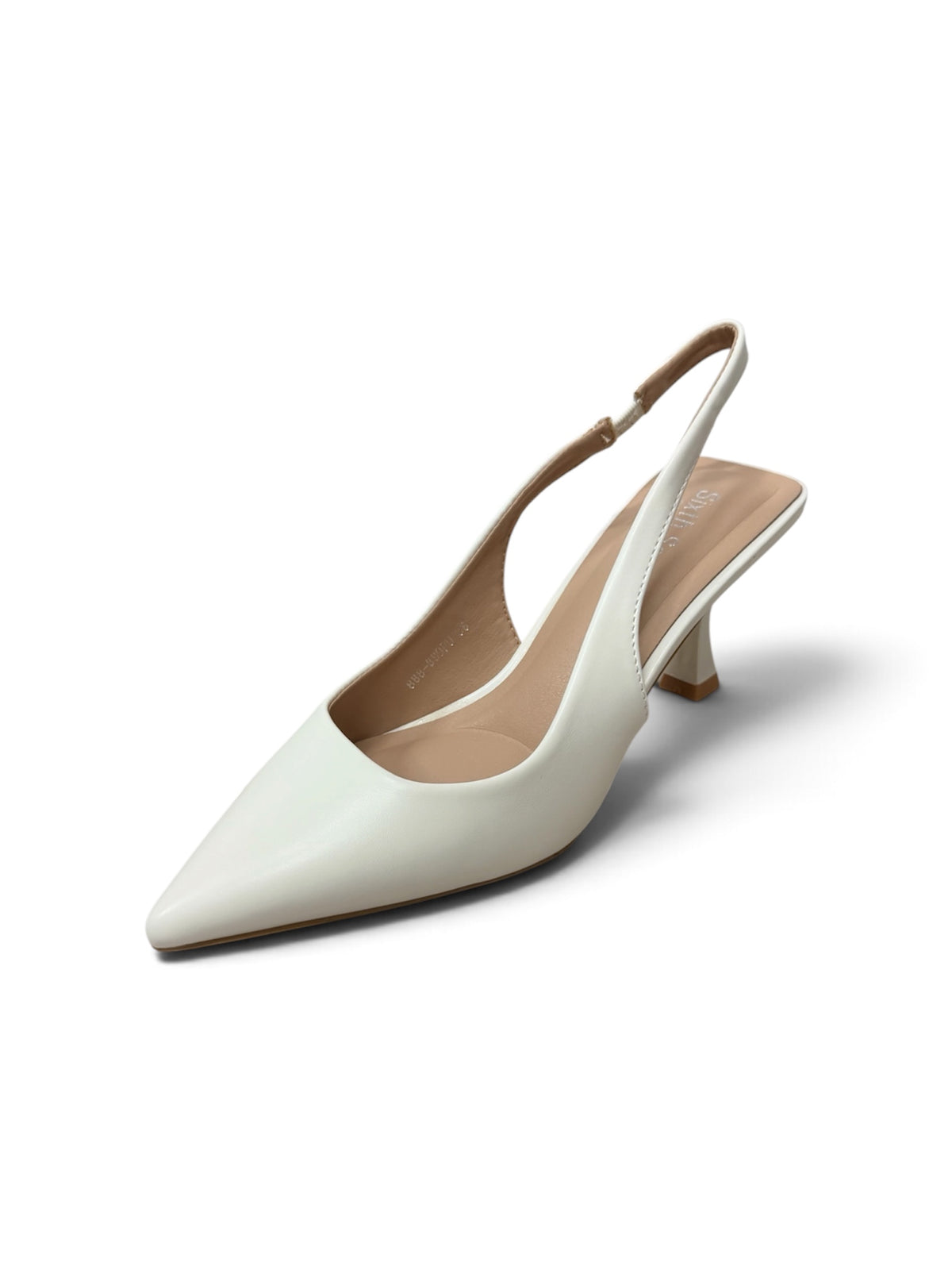 Vera Patent Slingback Heels – White