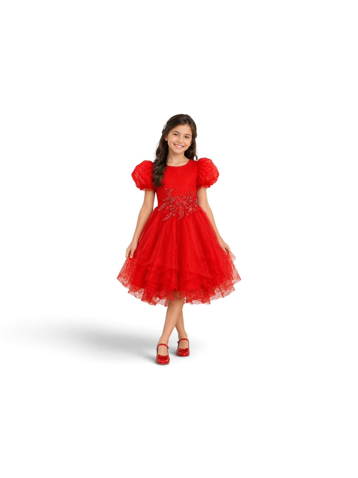 Robyn Kids Dress Red