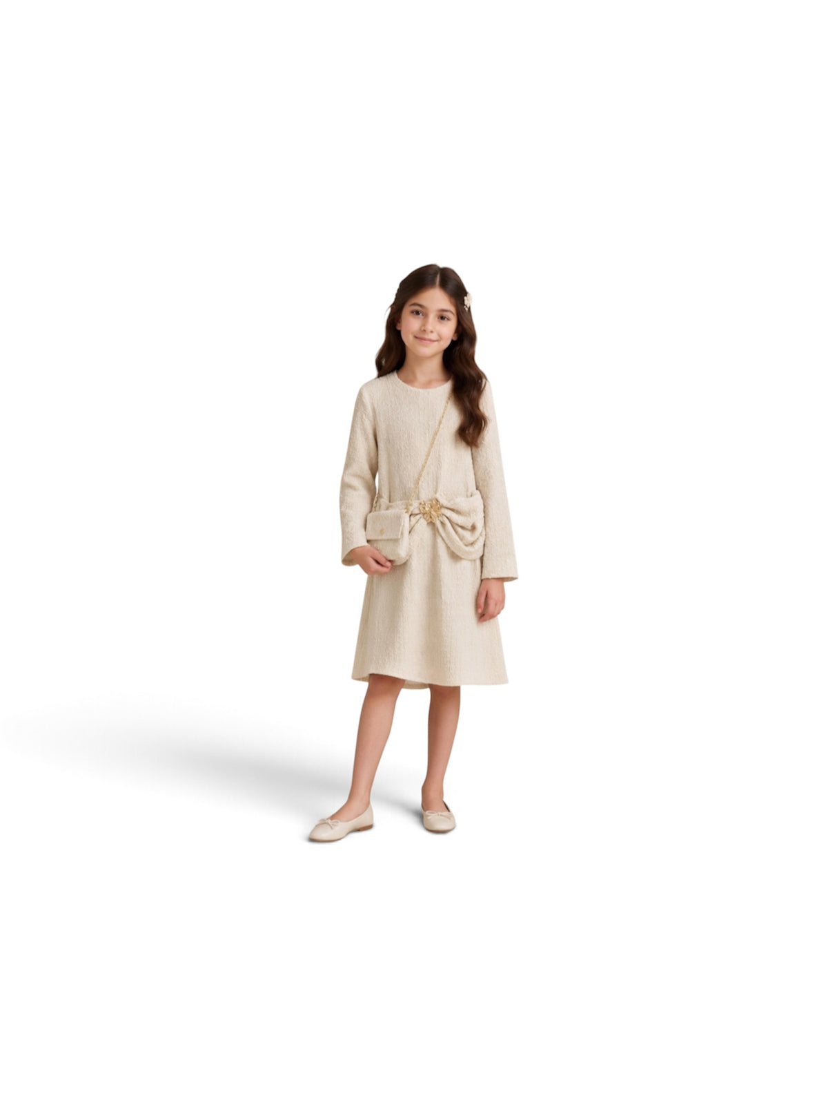 Maisie Kids Dress Beige