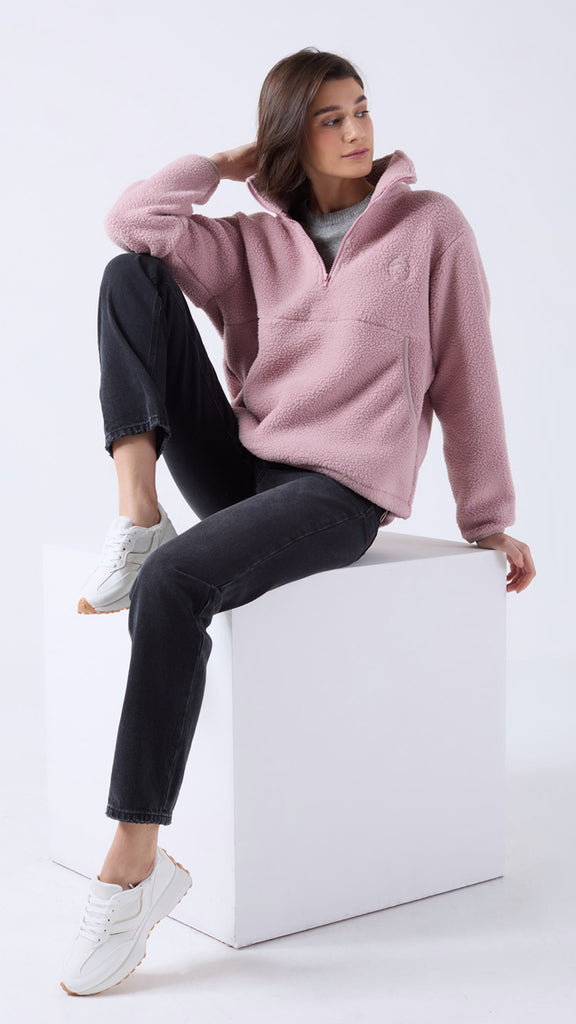 SHELLY HALFZIP PINK