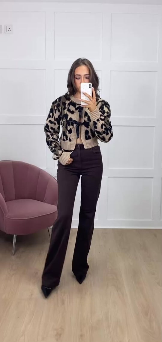 CASSIE CARDIGAN - LEOPARD