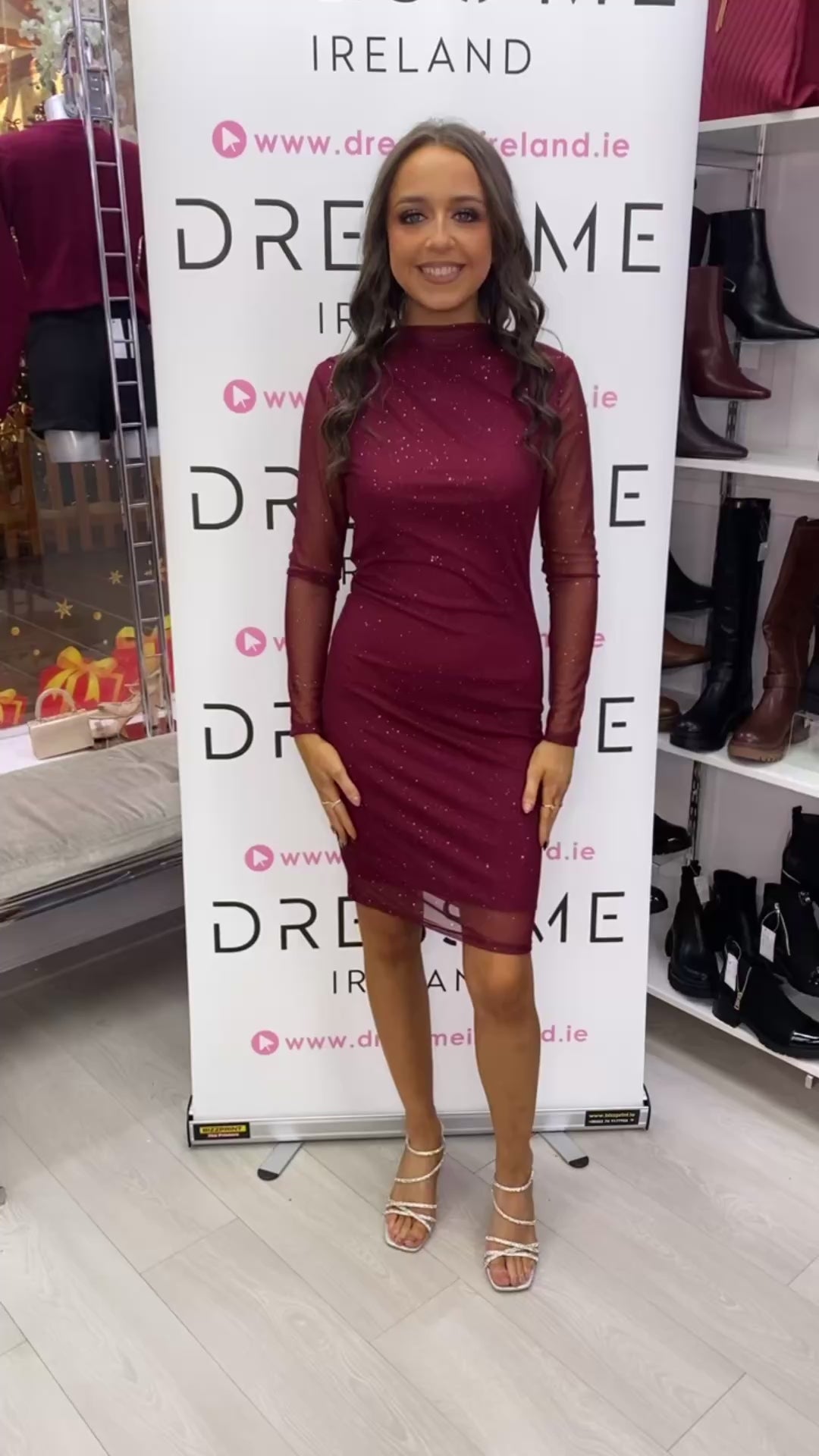 BONNIE DRESS - BURGUNDY