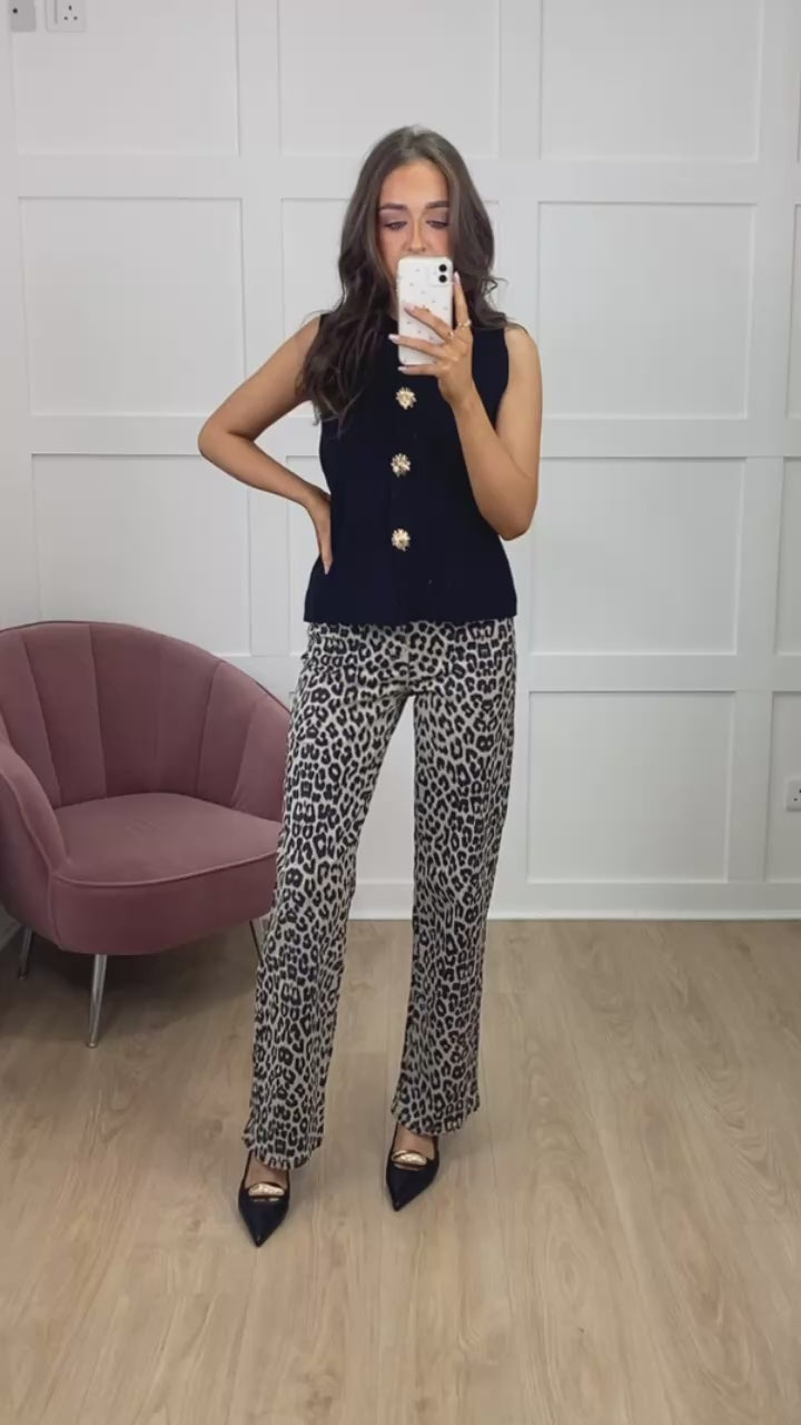 CALLIE BLACK KNIT WAISTCOAT