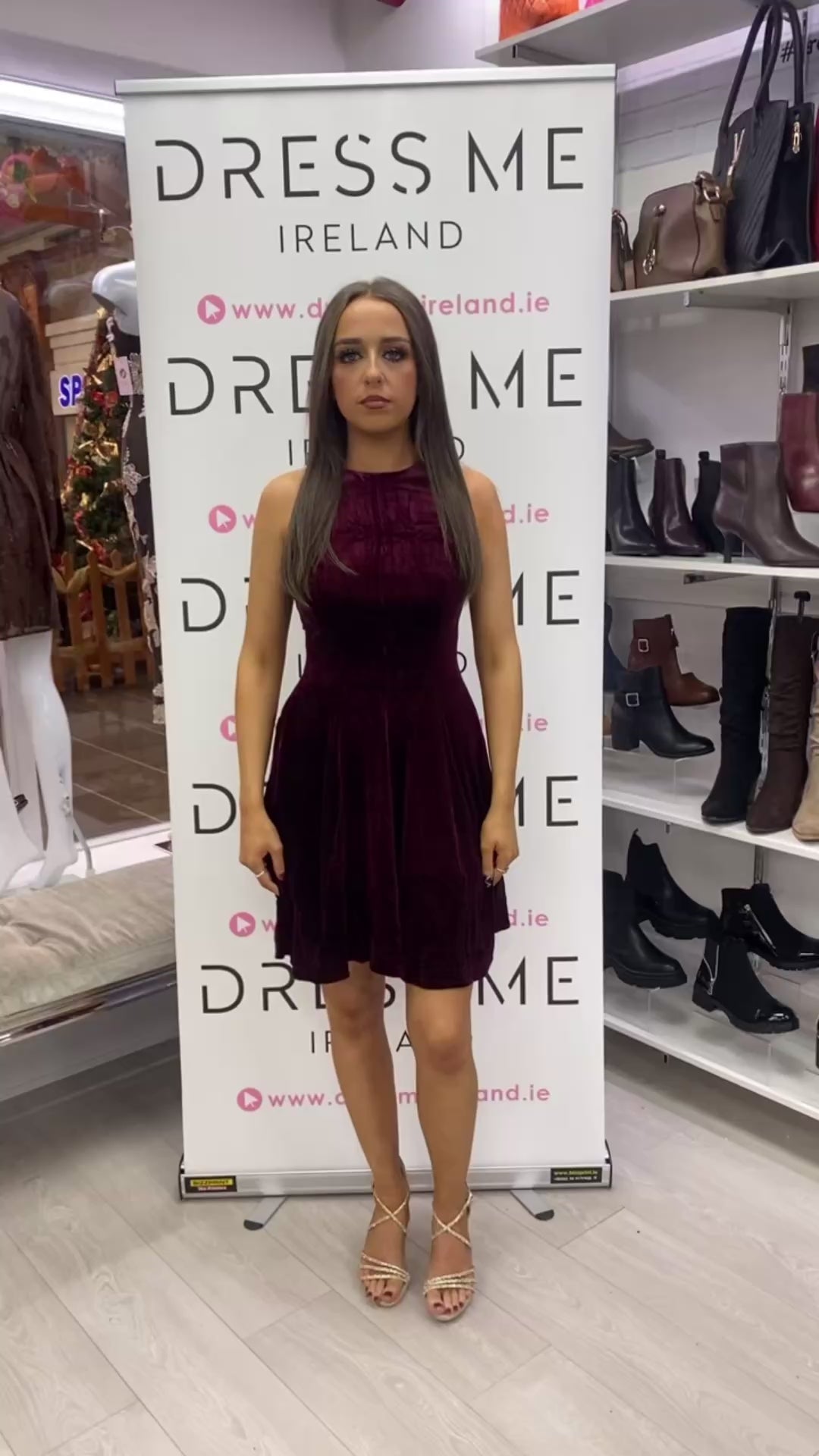 SALLY DRESS - BURGANDY