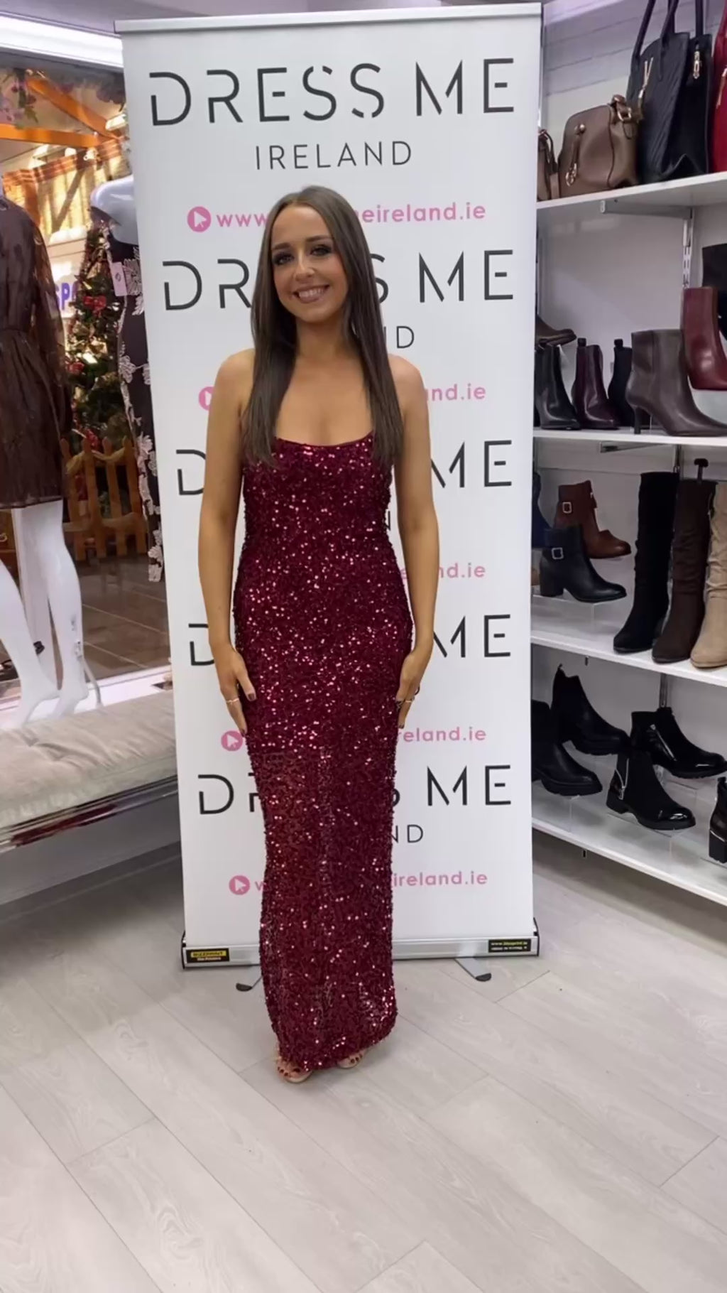 POLLY DRESS - BURGANDY