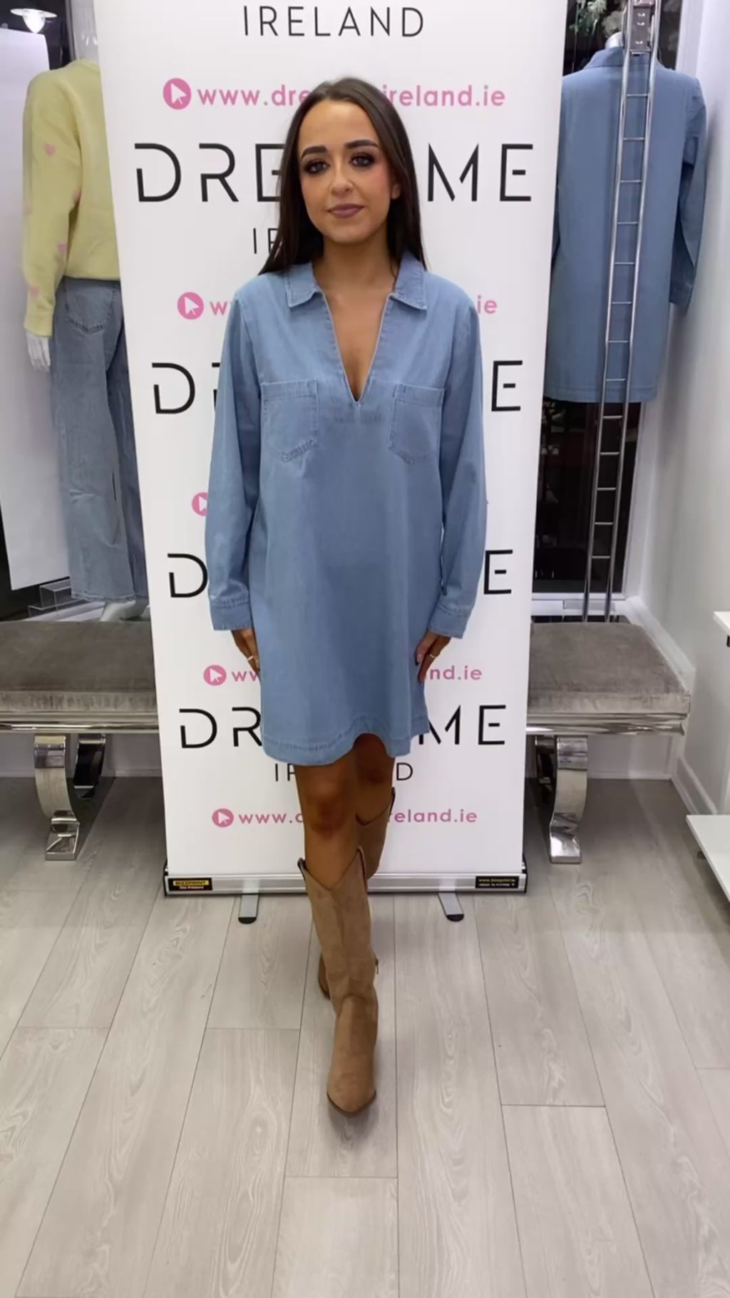 MAURA DRESS - DENIM